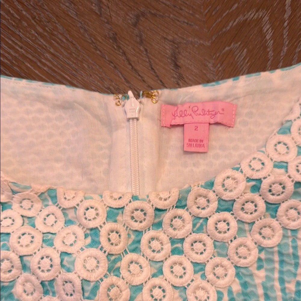 Lily Pulitzer Stylish Women’s Dress in Blue and White - Picture 2 of 4